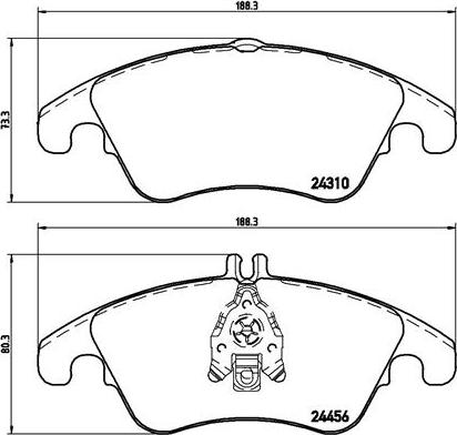 Brembo P 50 069X - Komplet kočnih obloga, disk kočnica parts5.com