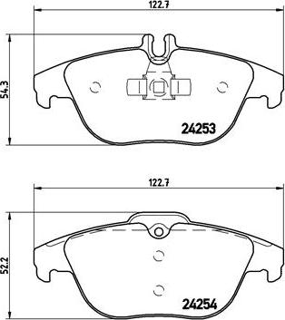 Brembo P 50 068X - Σετ τακάκια, δισκόφρενα parts5.com