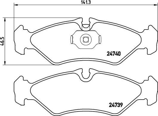 Brembo P 50 081 - Juego de pastillas de freno parts5.com