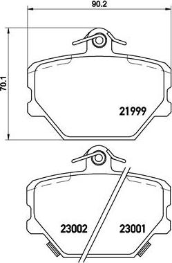 Brembo P 50 038 - Set placute frana,frana disc parts5.com