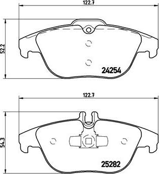 Brembo P 50 104 - Komplet pločica, disk-kočnica parts5.com