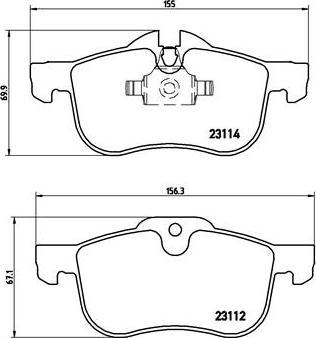 Brembo P 52 017 - Set placute frana,frana disc parts5.com