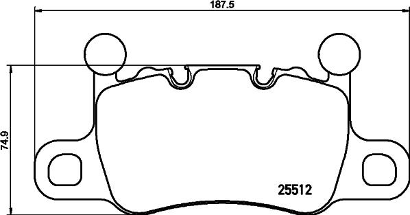 Porsche 991 352 948 83 - Set placute frana,frana disc parts5.com