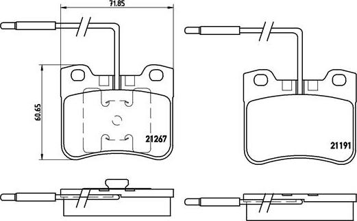 Brembo P 61 047 - Set placute frana,frana disc parts5.com