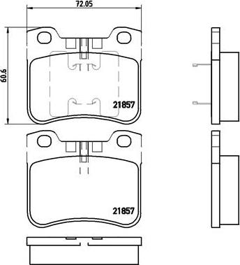 Brembo P 61 059 - Zestaw klocków hamulcowych, hamulce tarczowe parts5.com