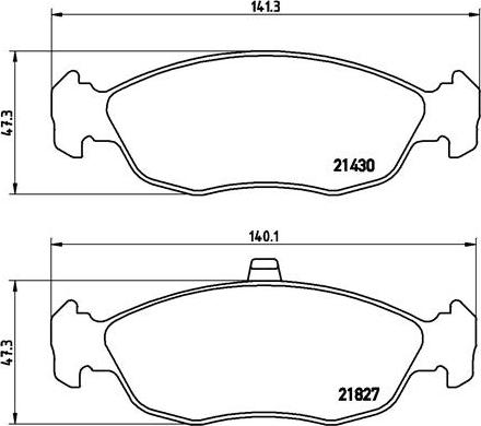 Brembo P 61 051 - Σετ τακάκια, δισκόφρενα parts5.com