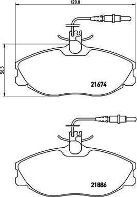 Brembo P 61 057 - Juego de pastillas de freno parts5.com