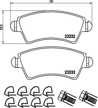 Brembo P 61 067 - Jarrupala, levyjarru parts5.com