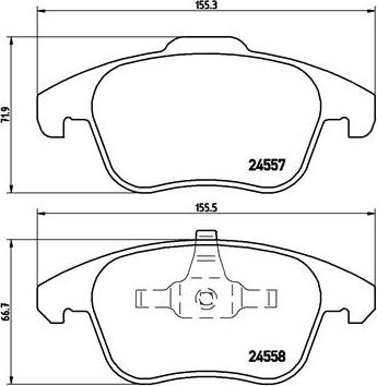 Brembo P 61 086 - Brake Pad Set, disc brake parts5.com