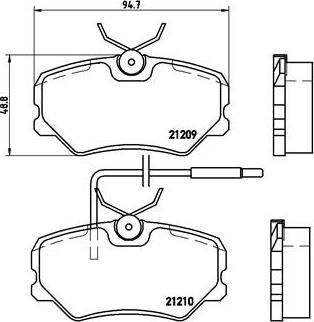 Brembo P 61 035 - Set placute frana,frana disc parts5.com