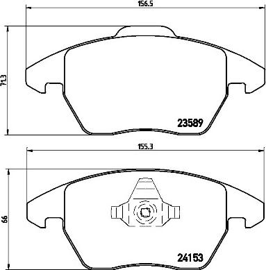 Brembo P 61 076X - Juego de pastillas de freno parts5.com