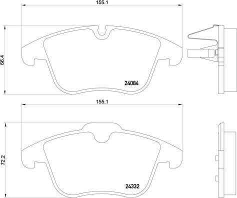 Brembo P 61 106 - Set placute frana,frana disc parts5.com