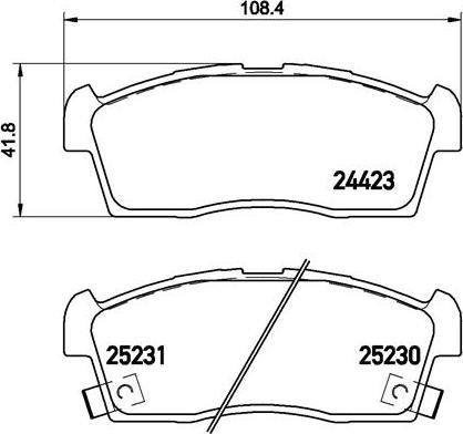 Brembo P 61 108 - Set placute frana,frana disc parts5.com