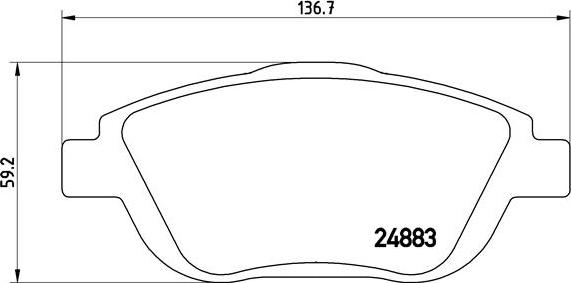 Brembo P 61 103X - Set placute frana,frana disc parts5.com