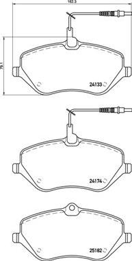 Brembo P 61 119 - Brake Pad Set, disc brake parts5.com