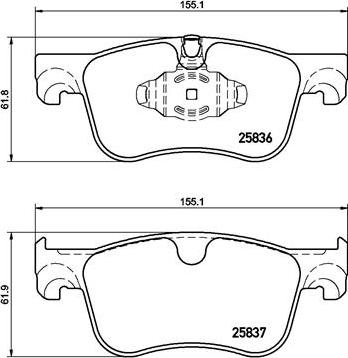 Brembo P 61 116 - Set placute frana,frana disc parts5.com