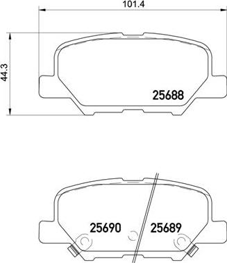 Brembo P 61 111 - Set placute frana,frana disc parts5.com