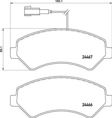 Brembo P 61 118 - Set placute frana,frana disc parts5.com