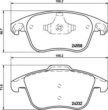 Brembo P 61 117X - Juego de pastillas de freno parts5.com