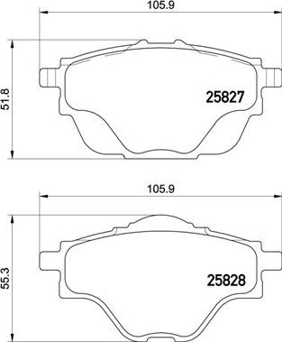 Brembo P 61 124 - Set placute frana,frana disc parts5.com