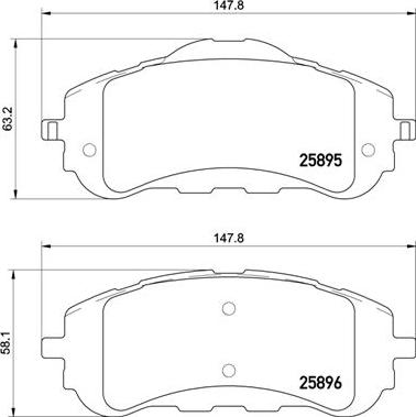 Brembo P 61 120X - Juego de pastillas de freno parts5.com