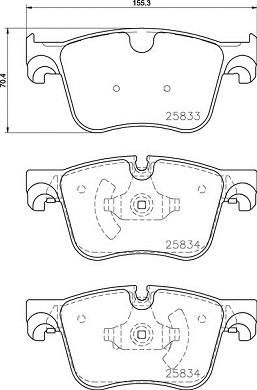 Brembo P 61 127X - Juego de pastillas de freno parts5.com