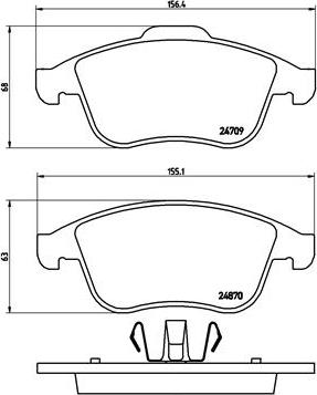 Brembo P 68 045 - Brake Pad Set, disc brake parts5.com