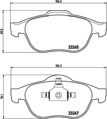 Brembo P 68 040 - Piduriklotsi komplekt,ketaspidur parts5.com