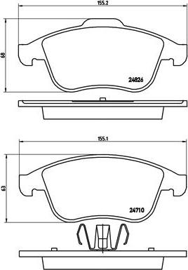 Brembo P 68 047X - Σετ τακάκια, δισκόφρενα parts5.com