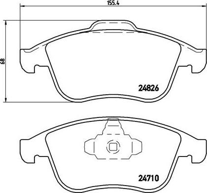 Brembo P 68 052 - Komplet pločica, disk-kočnica parts5.com