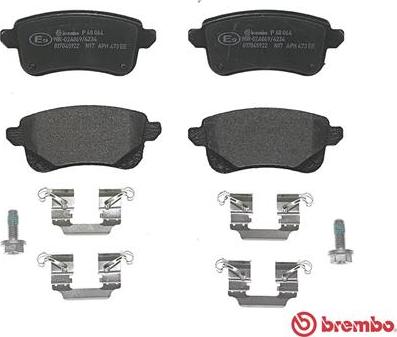 Brembo P 68 064 - Set placute frana,frana disc parts5.com