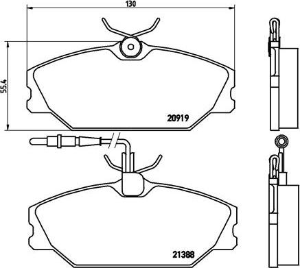 Brembo P 68 014 - Bremsbelagsatz, Scheibenbremse parts5.com