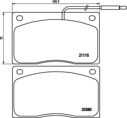 Brembo P 68 012 - Sada brzdových platničiek kotúčovej brzdy parts5.com