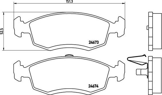 Brembo P 68 039 - Komplet zavornih oblog, ploscne (kolutne) zavore parts5.com