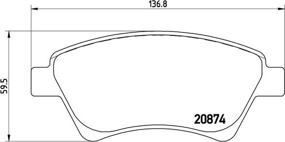 Brembo P 68 034 - Fren balata seti, diskli fren parts5.com