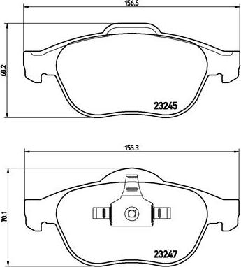 Brembo P 68 030 - Komplet kočnih obloga, disk kočnica parts5.com