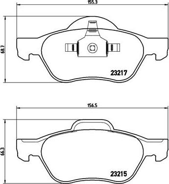 Brembo P 68 029 - Jarrupala, levyjarru parts5.com