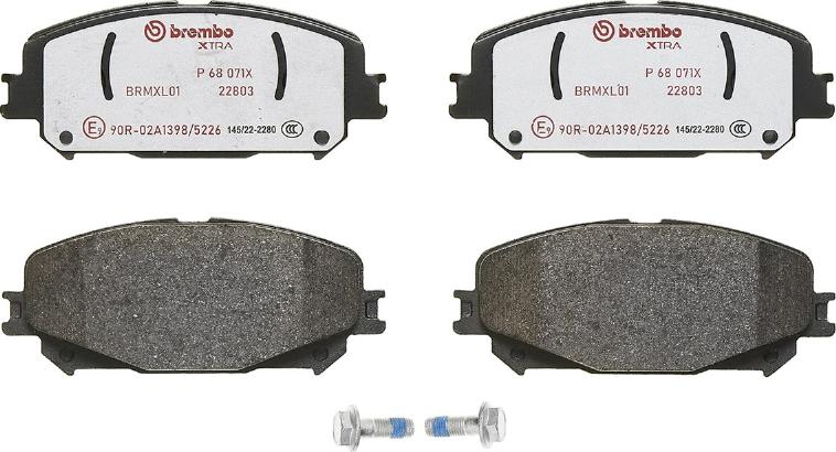 Brembo P 68 071X - Set placute frana,frana disc parts5.com