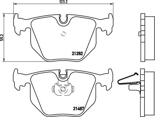 Brembo P 06 044 - Juego de pastillas de freno parts5.com