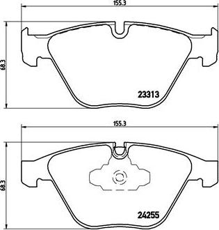 Brembo P 06 055X - Set placute frana,frana disc parts5.com