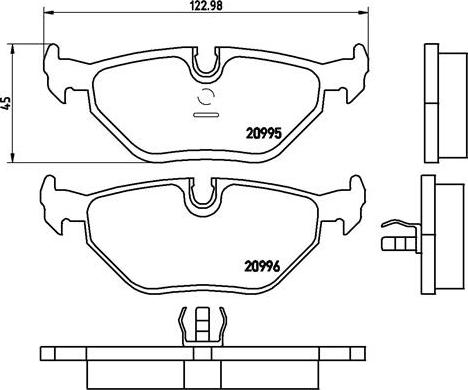 Brembo P 06 011 - Brake Pad Set, disc brake parts5.com