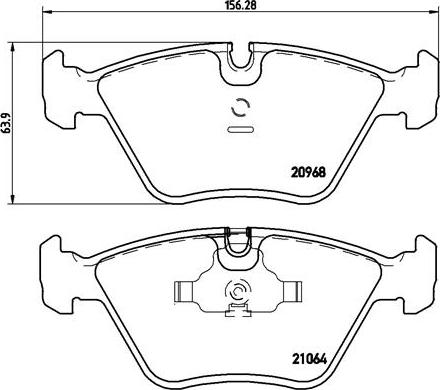 Brembo P 06 012 - Juego de pastillas de freno parts5.com