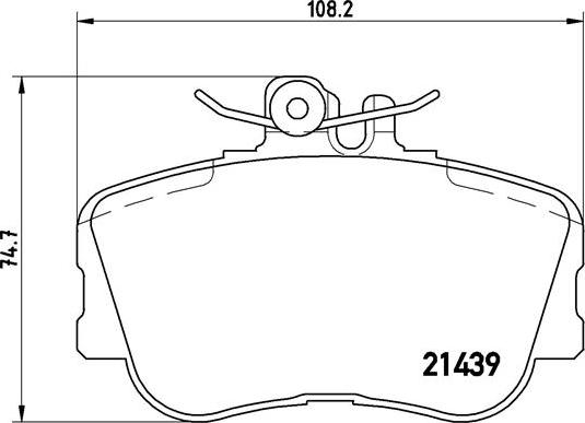 Brembo P 06 017 - Sada brzdových platničiek kotúčovej brzdy parts5.com