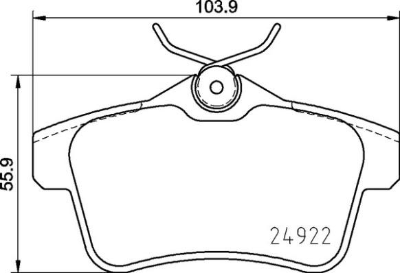 Brembo P 06 102 - Brake Pad Set, disc brake parts5.com