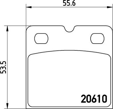 Brembo P 02 001 - Set placute de frana,frana de parcare cu disc parts5.com