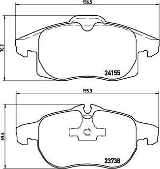 Brembo P 10 011 - Set placute frana,frana disc parts5.com