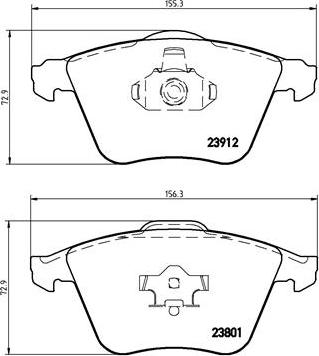 Brembo P 10 012 - Set placute frana,frana disc parts5.com