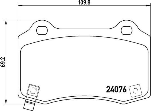 Brembo P 11 024 - Brake Pad Set, disc brake parts5.com