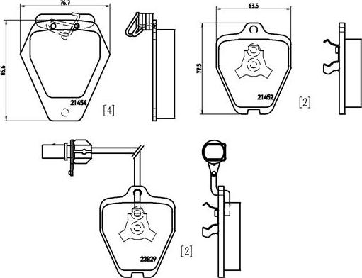 Brembo P 85 096 - Set placute frana,frana disc parts5.com