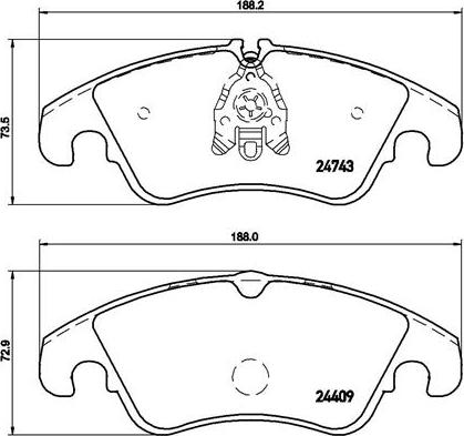 Brembo P 85 098 - Brake Pad Set, disc brake parts5.com